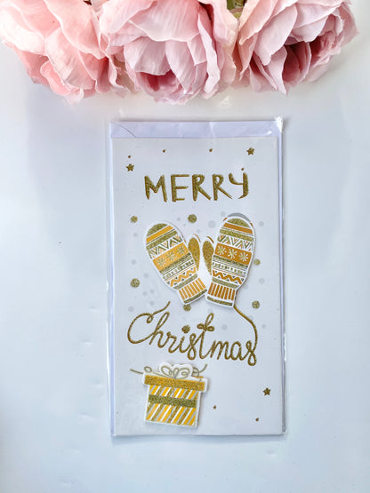 Holiday Gold and Glitter Christmas Card