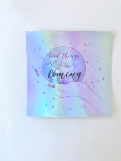 Crystal Ball Holographic Vinyl Sticker