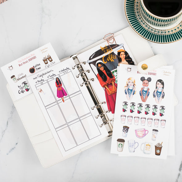 Coffee Lover Planner Weekly Inserts