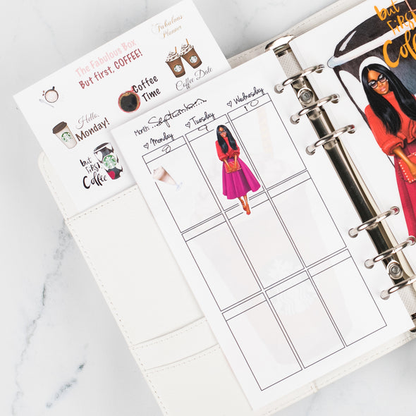 Coffee Lover Planner Weekly Inserts