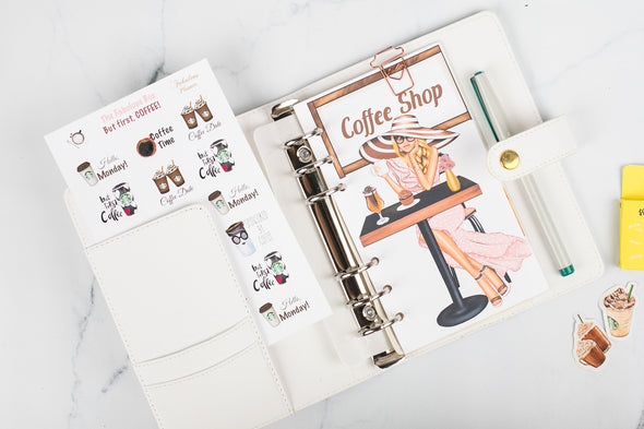 Coffee Lover Planner Weekly Inserts