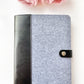Felt With Pu Leather Ring Planner