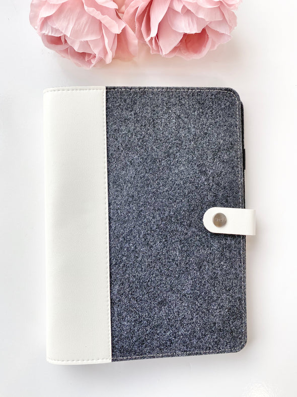 Felt With Pu Leather Ring Planner