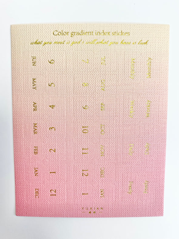 Textured Gradient Colored Index Stickers