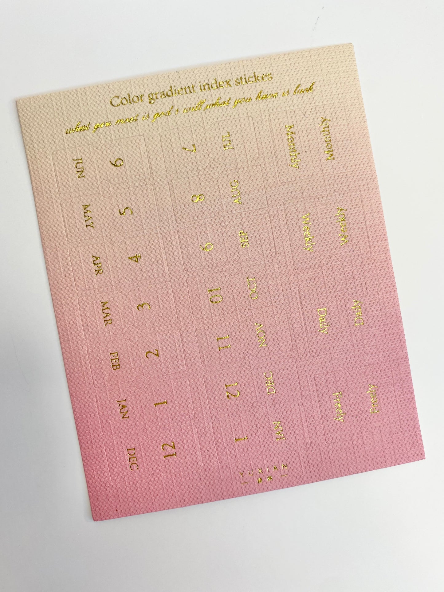 Textured Gradient Colored Index Stickers