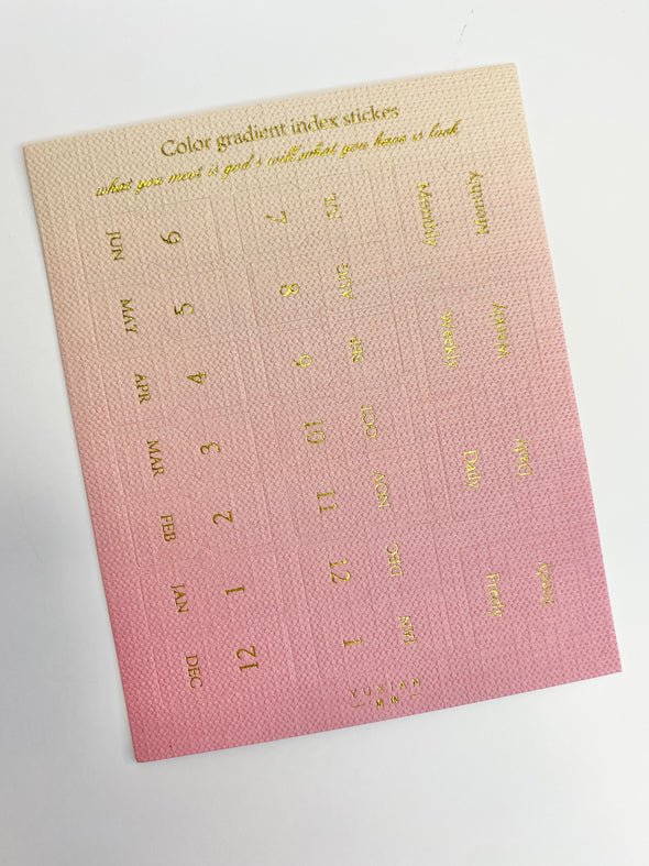 Textured Gradient Colored Index Stickers