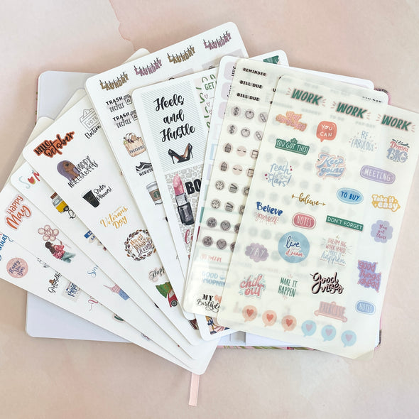 Yearly Holiday and Event Planner Sticker Pack - 10 Sheets
