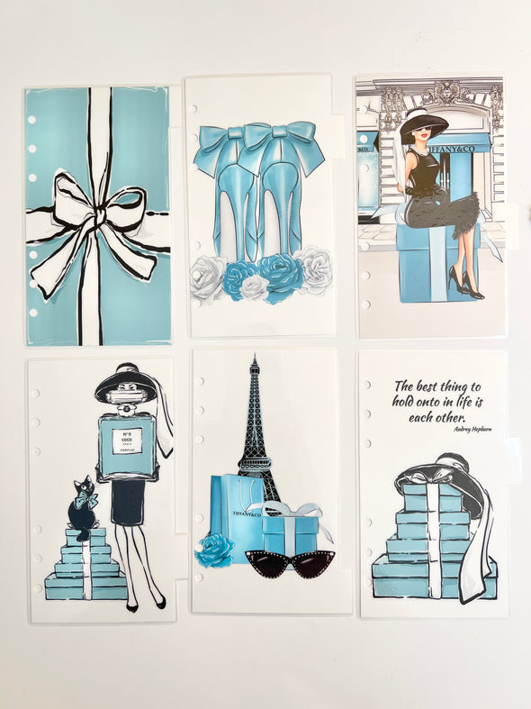 Audrey Hepburn Breakfast at Tiffany's Divider Sets - Set of 6