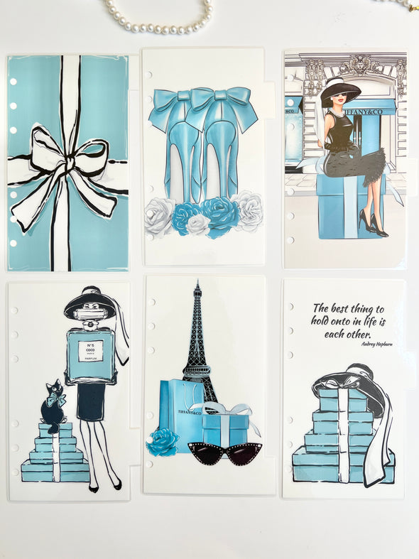 Audrey Hepburn Breakfast at Tiffany's Divider Sets - Set of 6