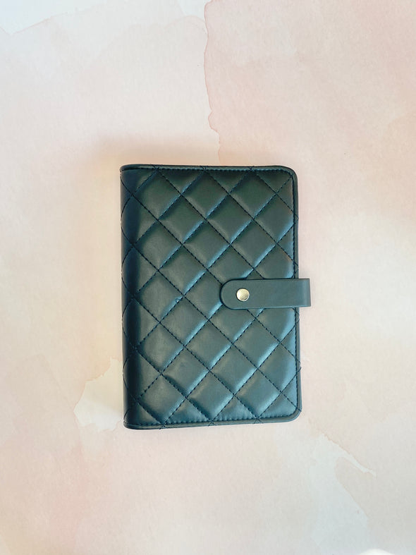 Black with Coloful Interior Ring Planner - Medium