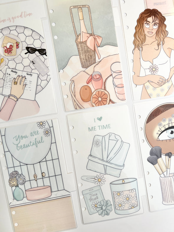 Self-Care Me Time Divider Sets - Set of 6