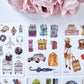 Set of 6 Travel Adventures Clear Stickers