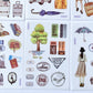 Set of 6 Travel Adventures Clear Stickers