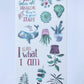 Set of 3 Plant Leaves Clear Stickers