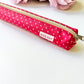 Red Polka Dots Slim Pencil Case