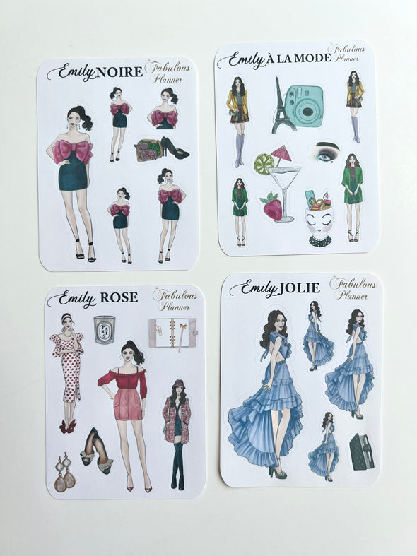 Emily In Paris Outfits Mini Sticker Kit