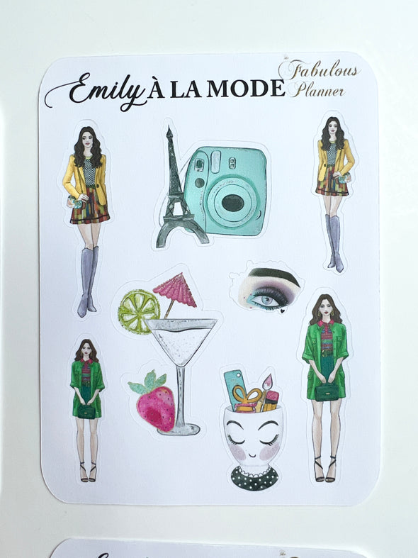 Emily In Paris Outfits Mini Sticker Kit