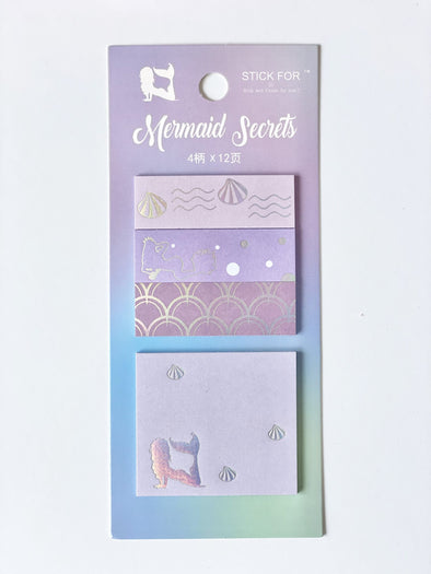 Mermaid Silver Foil Sticky Notes