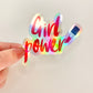 Girl Power Die Cut Holographic Sticker
