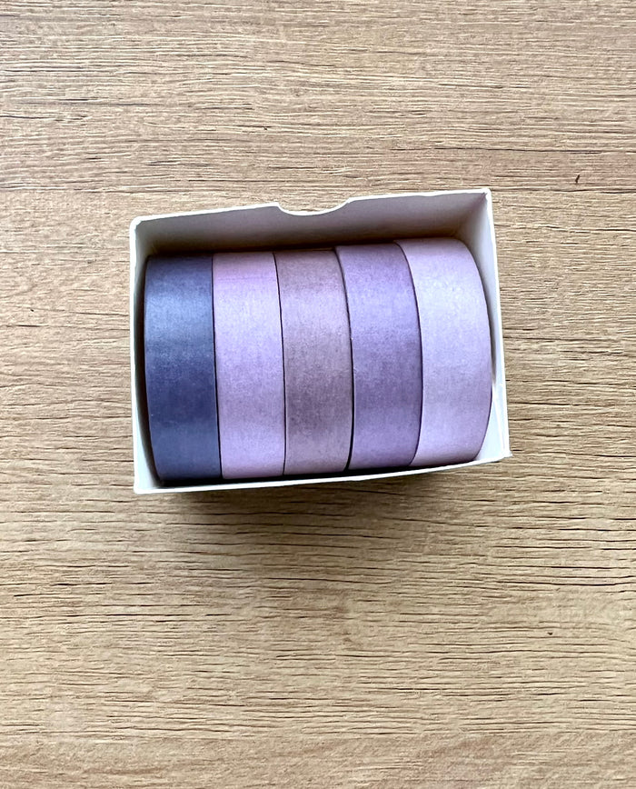 Set of 5 Gradient Purple Washi Tape