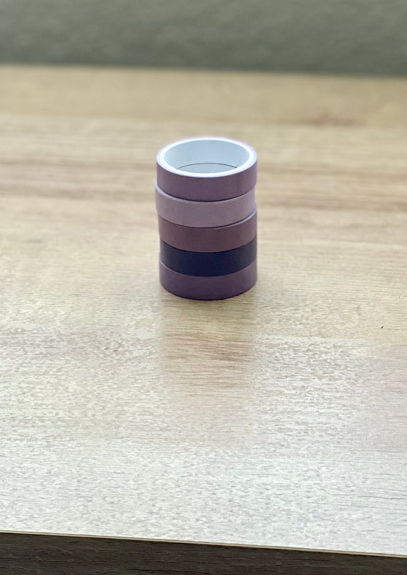 Set of 5 Gradient Purple Washi Tape