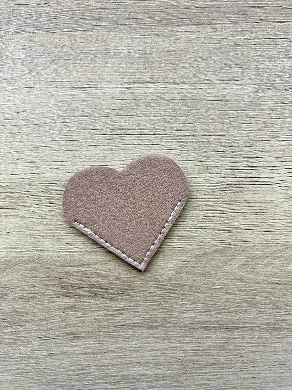 Heart Page Saver Faux Leather Bookmark
