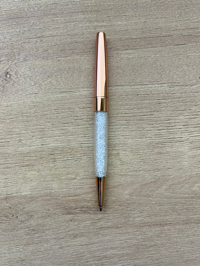 Rose Gold and Crystal Pen