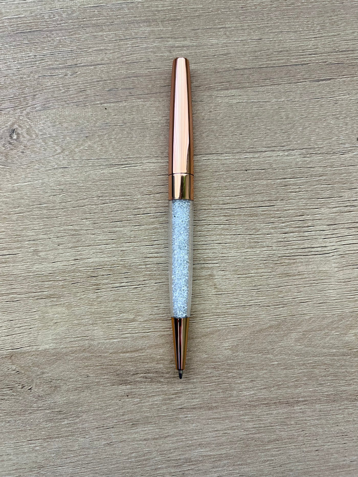 Rose Gold and Crystal Pen
