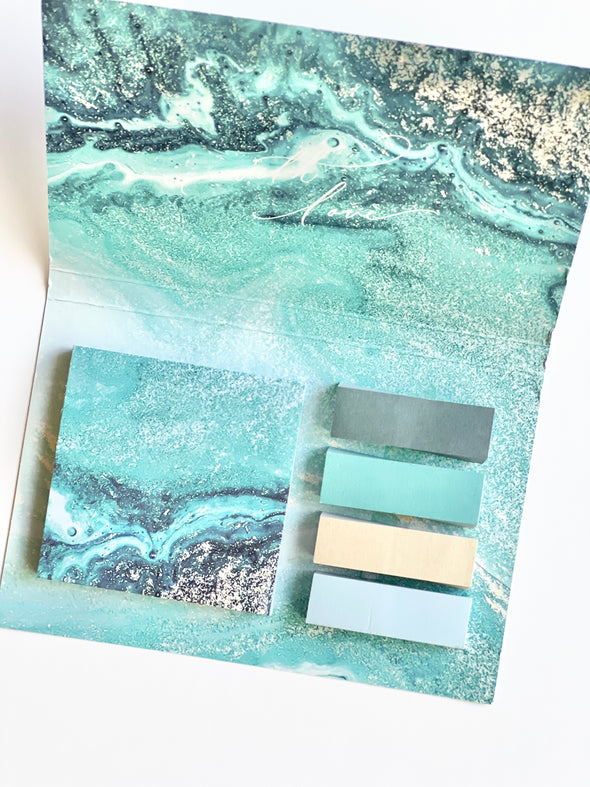 Summer Ocean Sticky Notes and Flags Set
