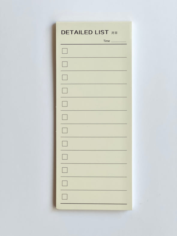 List Lined slim Notepad