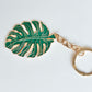 Monstera Enamel Planner Charm Keychain