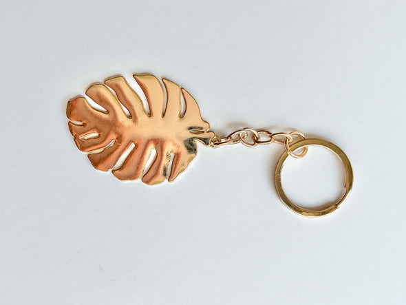 Monstera Enamel Planner Charm Keychain