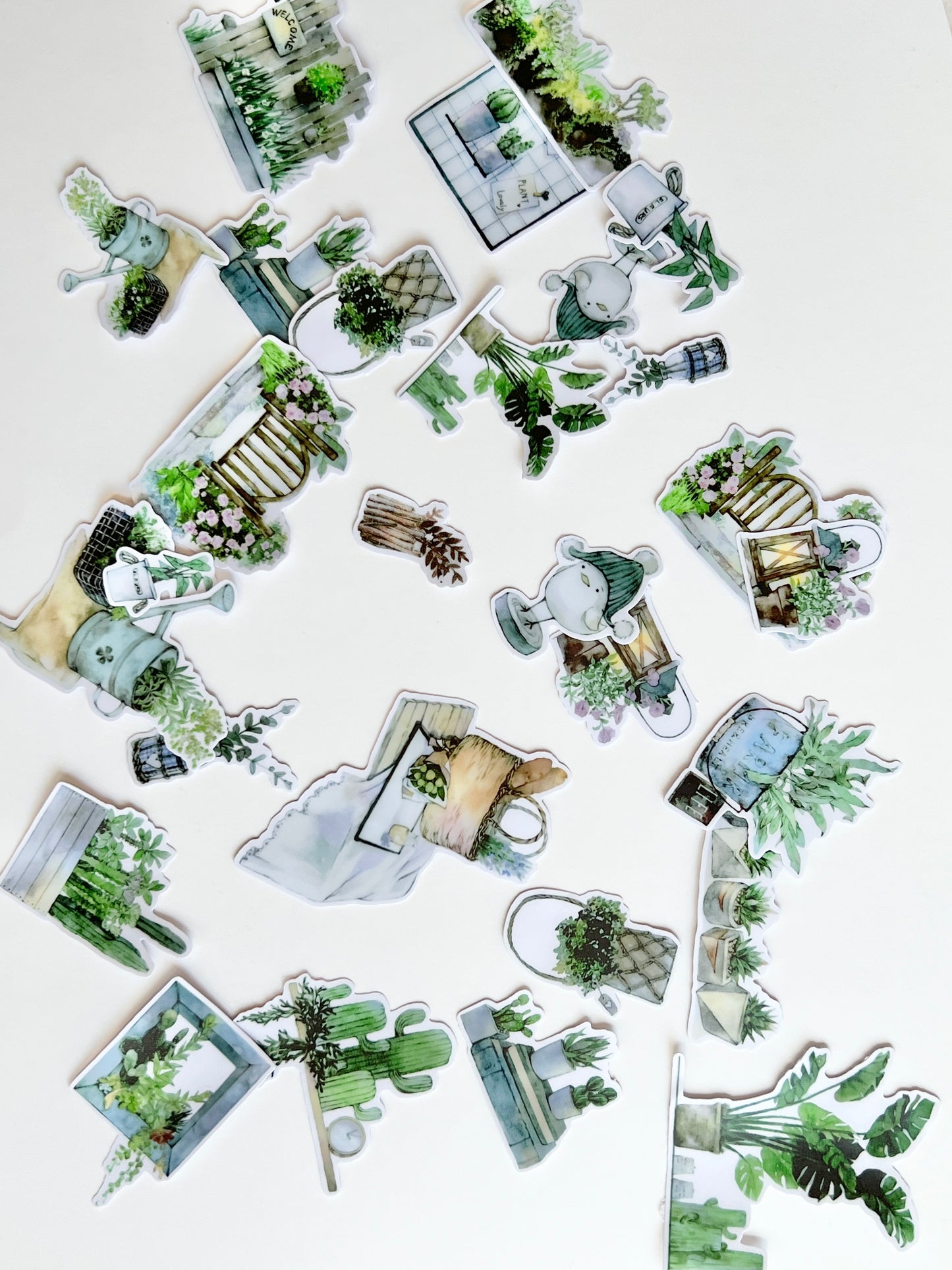 Boho House Plants Die Cut Stickers