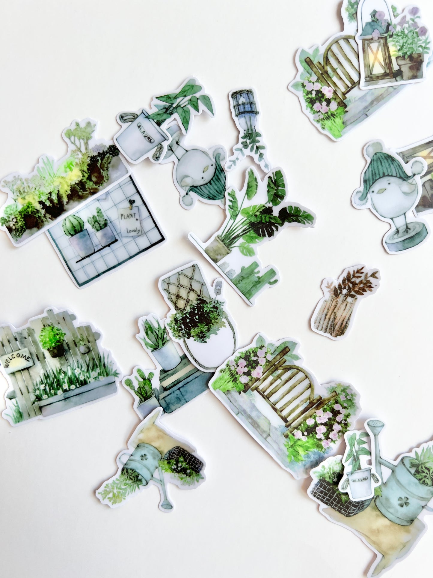 Boho House Plants Die Cut Stickers