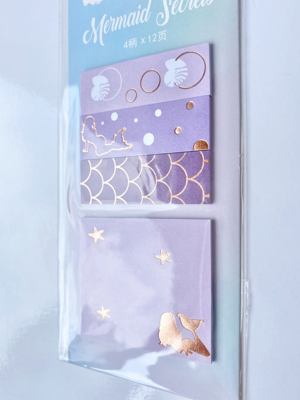 Mermaid Silver Foil Sticky Notes