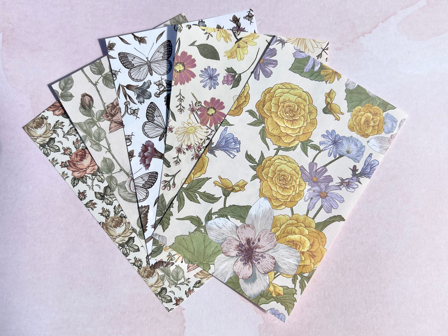 Fall Floral Scrapbook Paper Set - 60 sheets