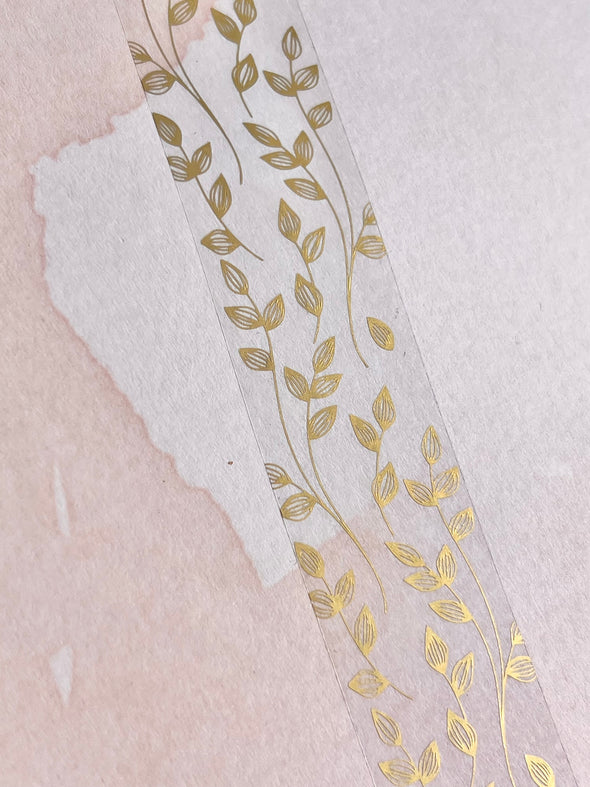 Gold Foil Decorative Leaf Washi Tape