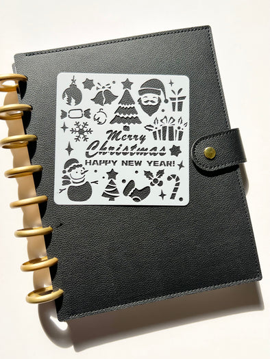 Festive Holiday Planner Fun Stencil
