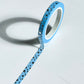 Set of 2 - Blue Gradient Dot and Blue Stars Silver Foil Washi Tape