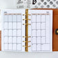 Dated Yearly Minimalist Black 2026 Monthly Inserts