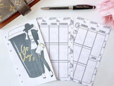 Goal Digger Weekly Inserts Planner Pages