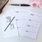Minimalist Black Planner Weekly Inserts
