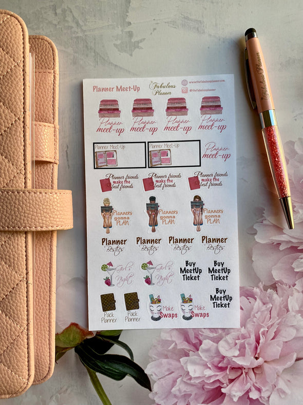 Planner Meet Up Stickers - 2 Sheets