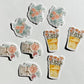 Roses and Potted Plants Die Cut Stickers Set