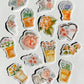 Roses and Potted Plants Die Cut Stickers Set