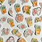 Roses and Potted Plants Die Cut Stickers Set