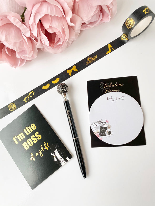 Combo Goal Digger Stickers and Notepad Accessories