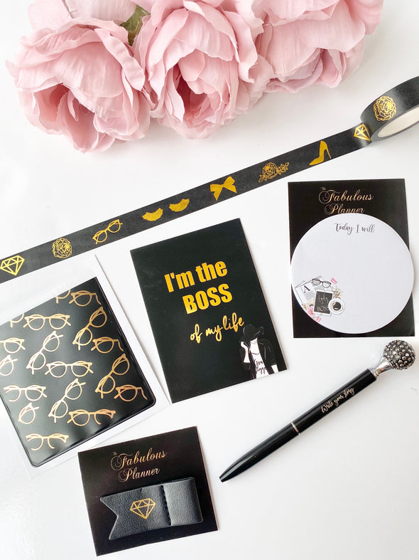 Combo Goal Digger Stickers and Notepad Accessories