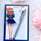 Luxury Holiday Shopping List Notepad Memo Pad