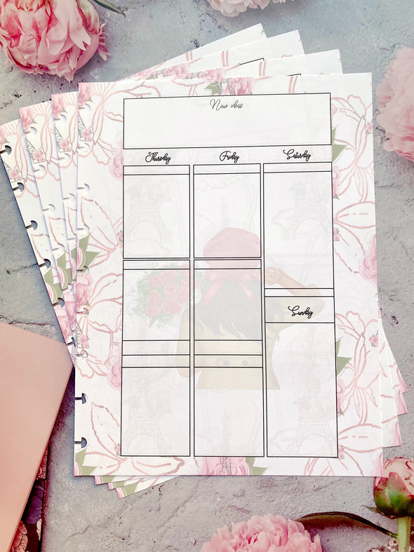 Cest La Vie Collection Planner Weekly Inserts